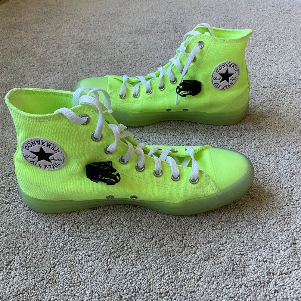 Converse Men's Sz 9 Neon Jelly Buckle Up High Top Chuck Taylor All Stars Sneaker - Picture 5 of 10